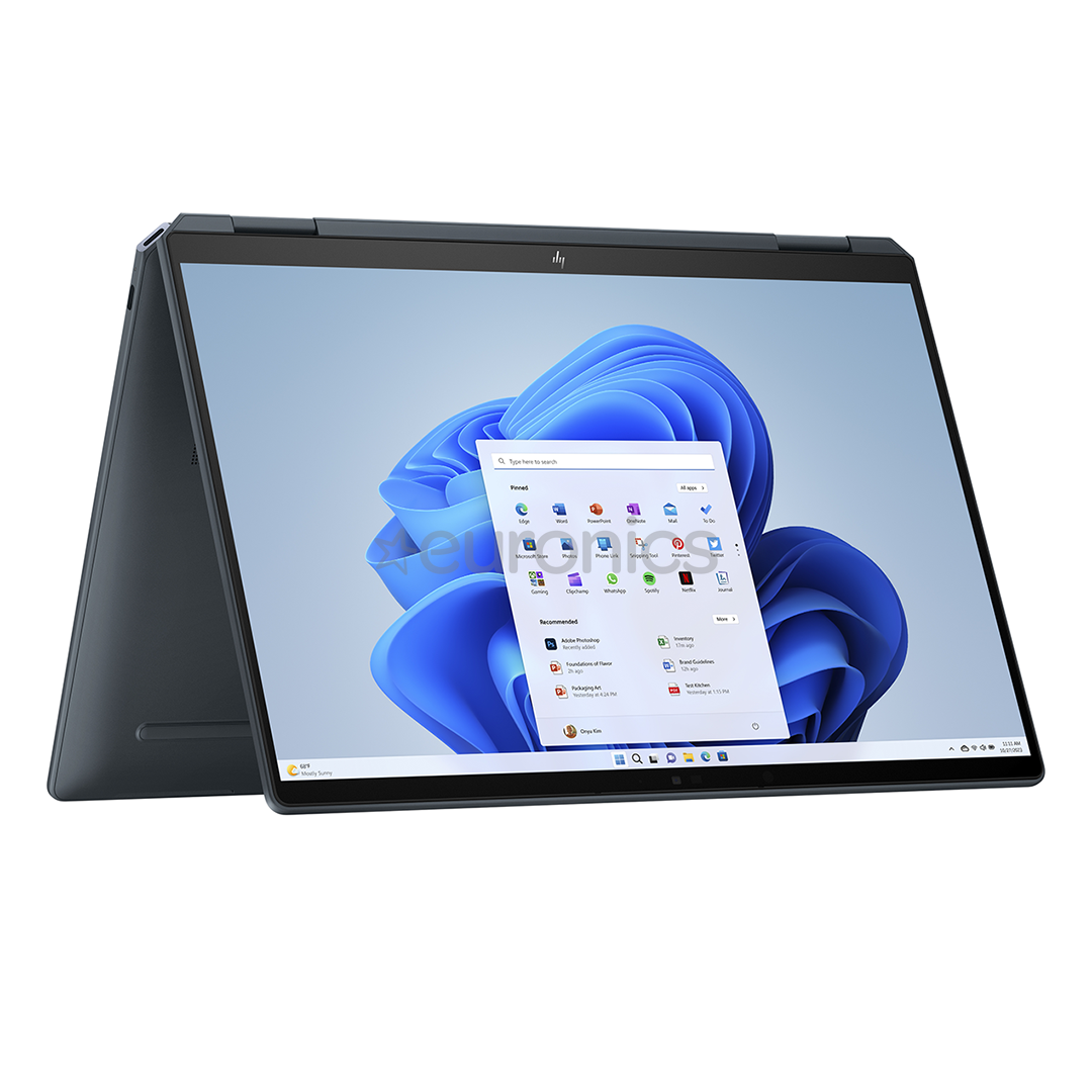 HP Spectre x360 2-in-1 Laptop 14-eu0005no, 14'', 2.8K, OLED, 120 Гц, Core Ultra 7, 16 ГБ, 1 ТБ, SWE, синий - Ноутбук