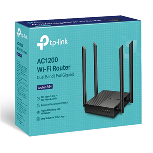 TP-link Archer A64, AC1200, kaheribaline, must - Wi-Fi ruuter