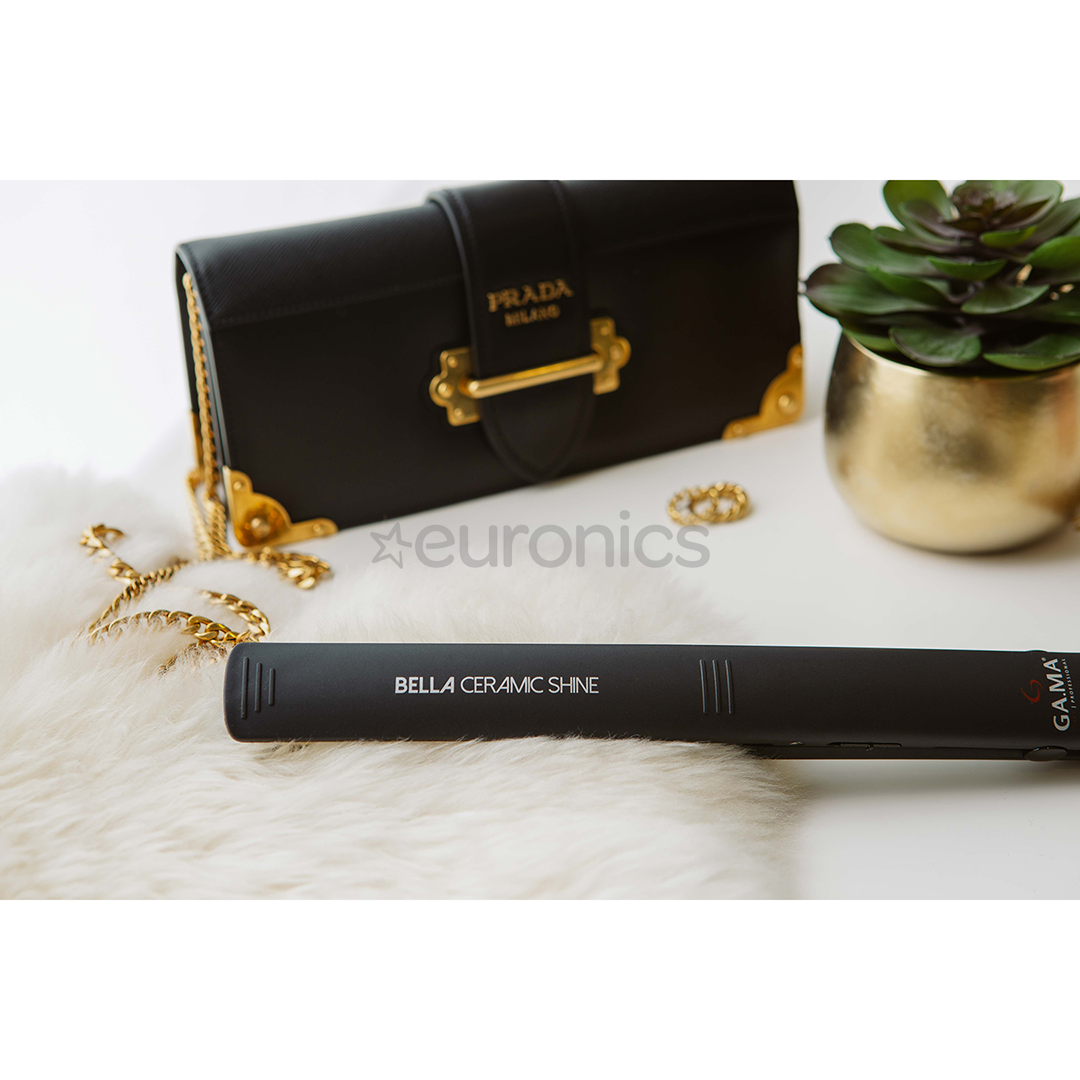 GA.MA Bella Ceramic Shine, black - Straightener