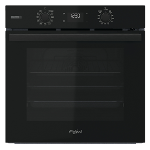 Whirlpool, 71 L, pyrolytic cleaning, black - Built-in oven