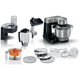 Bosch, Series 2, 3,8 L, black/silver - Kitchen machine MUMS2VM40