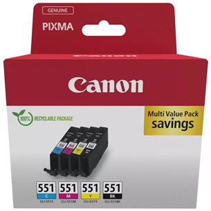 Canon CLI-551, multicolor - Ink cartridge set 6509B016