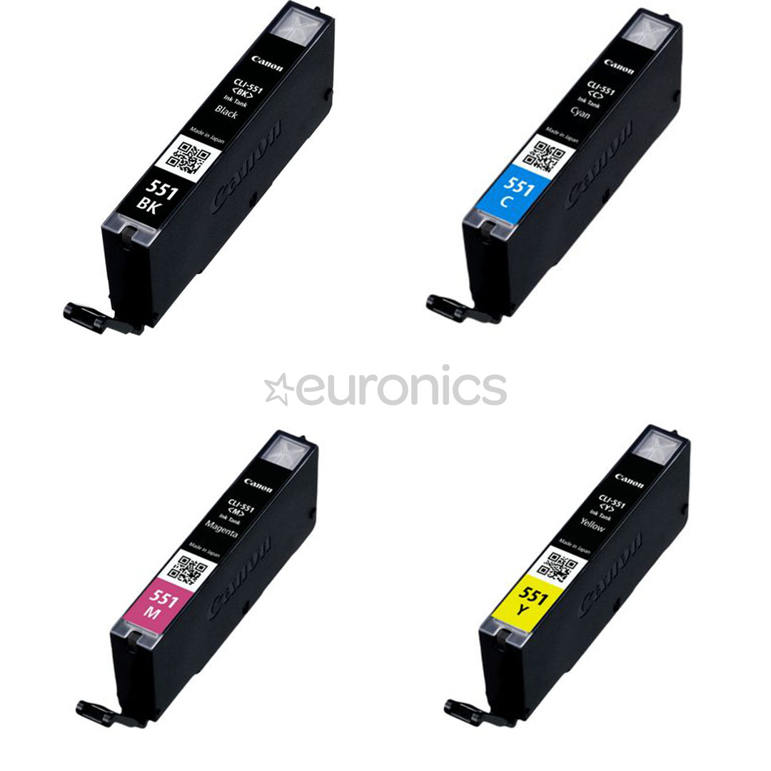 Canon CLI-551, mitmevärviline - Tindikassettide komplekt
