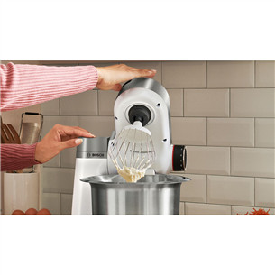 Bosch, Series 2, 3,8 л, белый/cеребристый – Кухонный комбайн