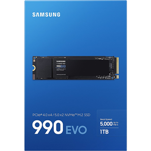 Samsung 990 EVO PCIe 4.0 x4 / 5.0 x2 NVMe M.2, 1 ТБ - SSD