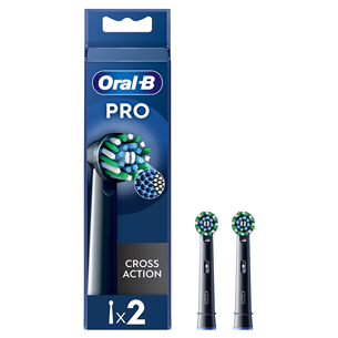 Braun Oral-B Cross Action Pro, 2 tk, must - Varuharjad