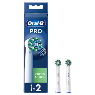 Braun Oral-B Cross Action Pro, 2 tk, valge - Varuharjad