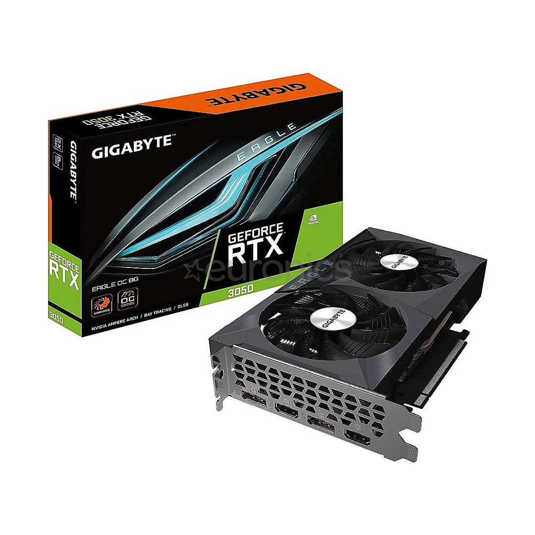 Gigabyte, NVIDIA GeForce RTX 3050, 6 ГБ, GDDR6, 96 бит - Графическая карта