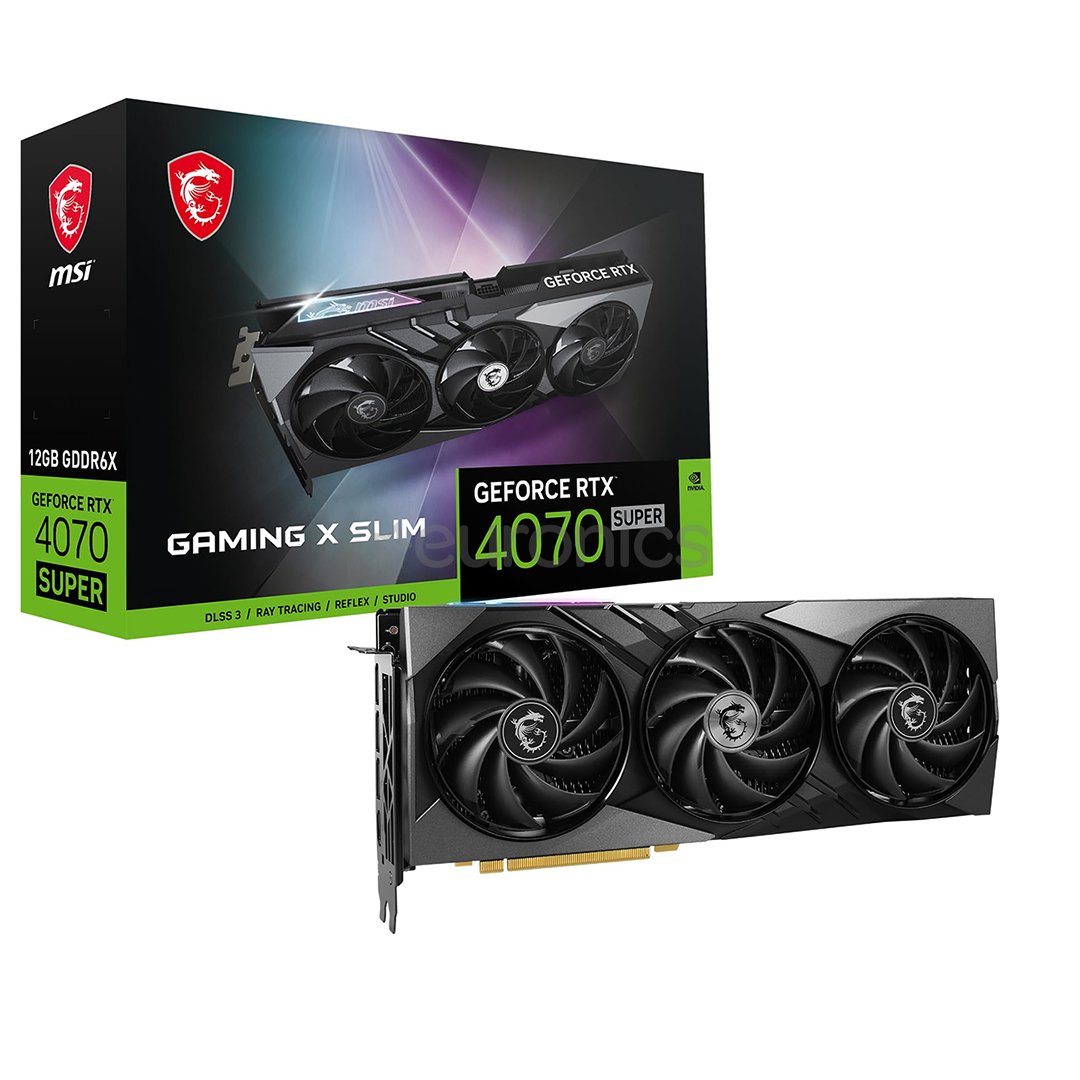 MSI, NVIDIA GeForce RTX 4070 Super, 12 ГБ, GDDR6X, 192 бит - Графическая карта