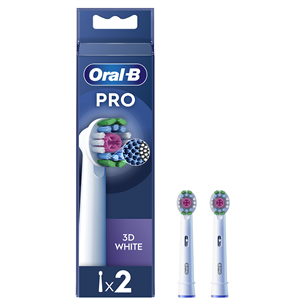 Braun Oral-B Pro 3D White, 2 tk, valge - Varuharjad