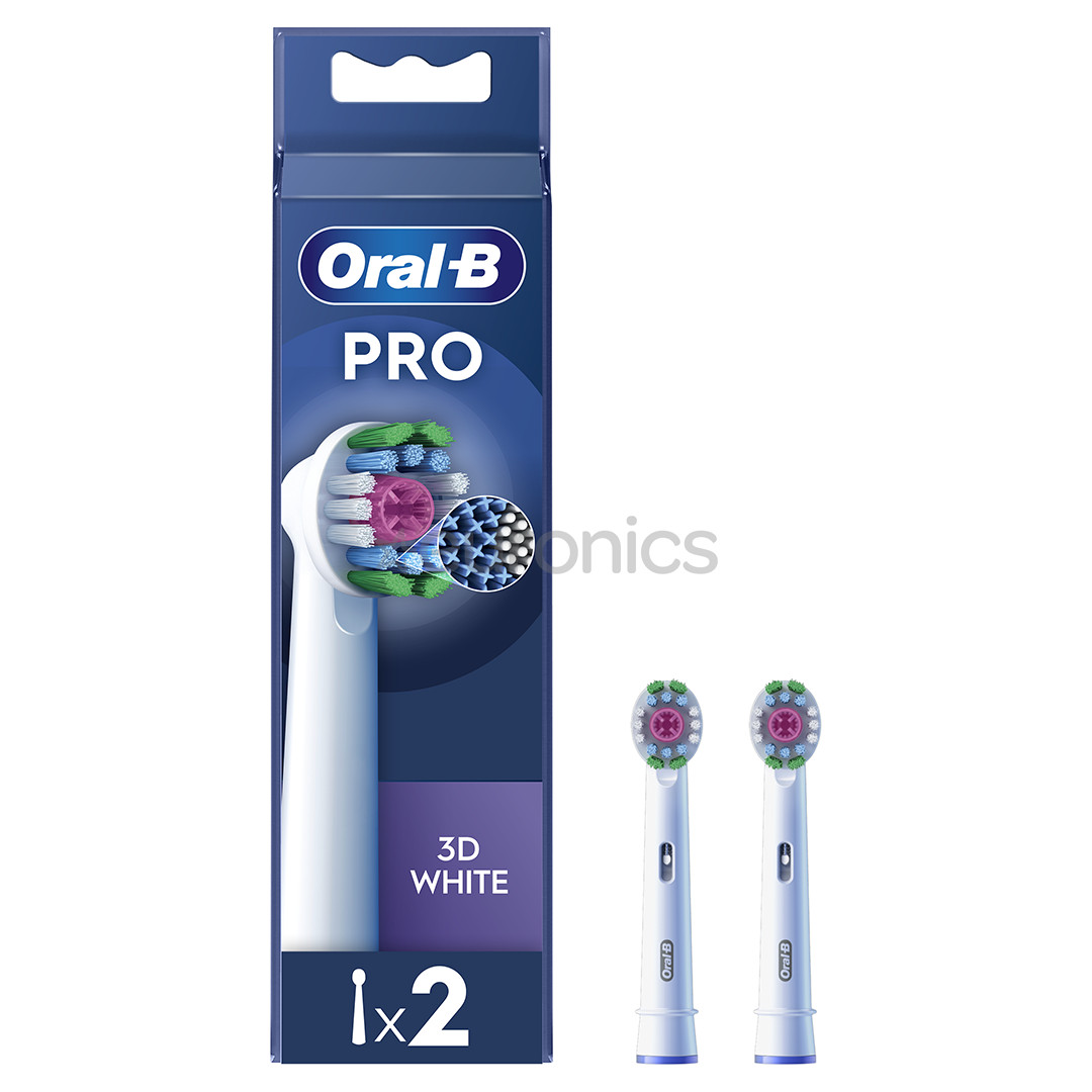 Braun Oral-B Pro 3D White, 2 tk, valge - Varuharjad