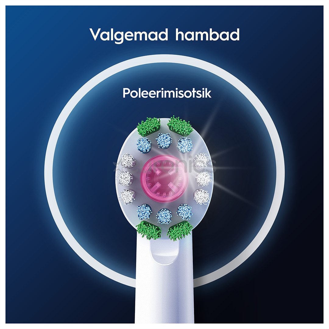 Braun Oral-B Pro 3D White, 2 tk, valge - Varuharjad
