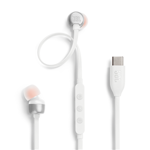 JBL Tune 310C USB-C, in-ear, white - Wired headphones JBLT310CWHT