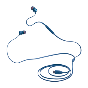 JBL Tune 310C USB-C, внутриканальные, синий - Проводные наушники