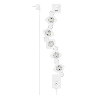 Hama Power Strip, 5-pesa, USB, 12 W, paindlik, 1,4 m - Pikendusjuhe