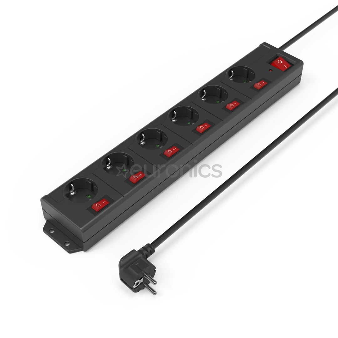 Hama Power Strip, 6-pesa, 1,4 m, must - Pikendusjuhe