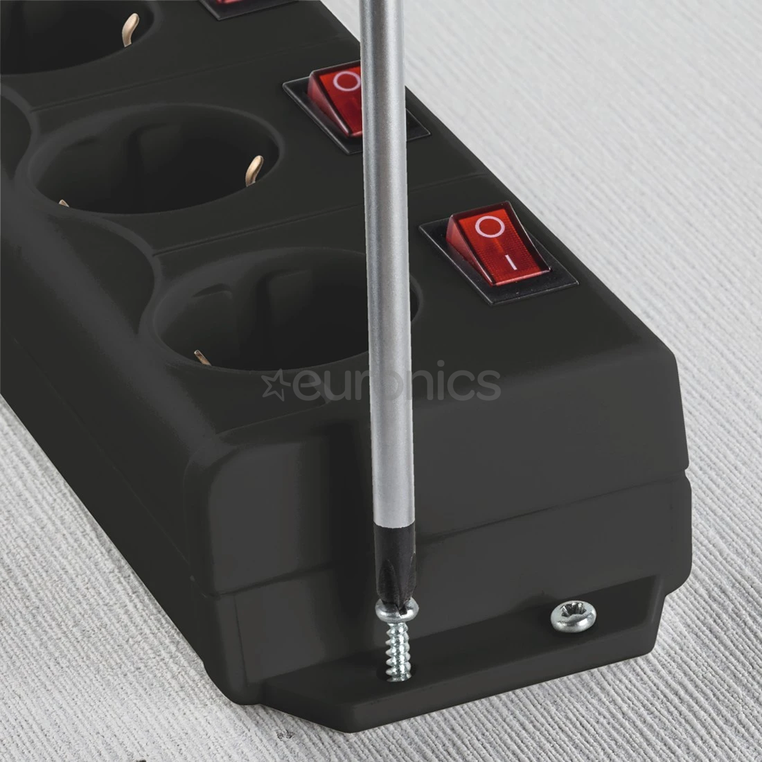 Hama Power Strip, 6-pesa, 1,4 m, must - Pikendusjuhe
