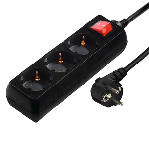 Hama Power Strip, 3-pesa, 3 m, must - Pikendusjuhe