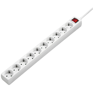 Hama Power Strip, 10 розеток, 3 м, белый - Удлинитель 00137234