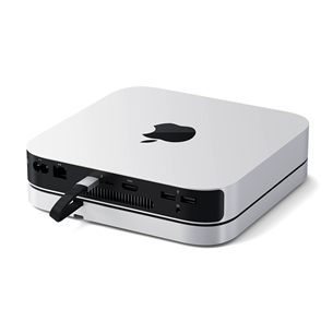 Satechi Mac Mini Stand & Hub, SSD pesa, hõbe - Mac USB hub