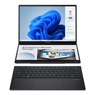 ASUS Zenbook DUO, 2x 14'', 3K, OLED, puutetundlik, 120 Hz, Ultra 9, 32 GB, 1 TB, W11P, ENG, tumehall - Sülearvuti UX8406MA-PZ030X