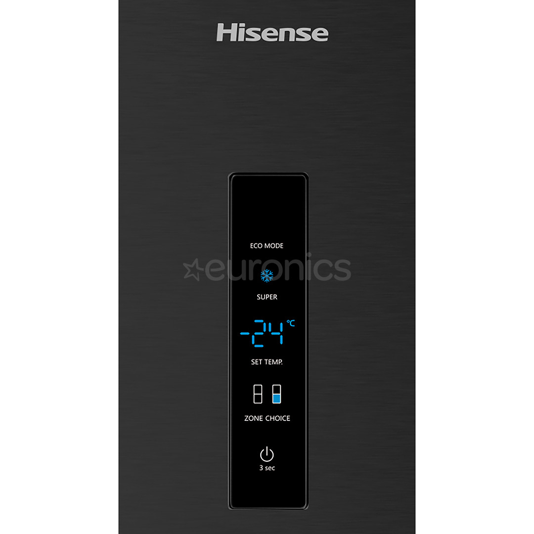 Hisense, NoFrost, 495 L, 200 cm, must - Külmik