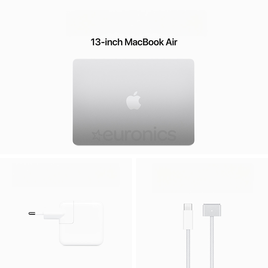 Apple MacBook Air 13'' (2024), M3 8C/8C, 8 GB, 256 GB, SWE, hõbe - Sülearvuti