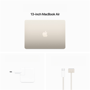 Apple MacBook Air 13'' (2024), M3 8C/8C, 8 ГБ, 256 ГБ, SWE, золотистый - Ноутбук