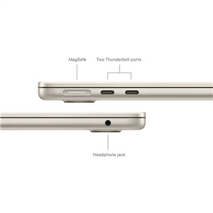 Apple MacBook Air 13'' (2024), M3 8C/10C, 16 GB, 512 GB, ENG, starlight - Notebook