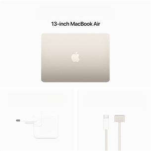 Apple MacBook Air 13'' (2024), M3 8C/10C, 16 GB, 512 GB, ENG, starlight - Notebook