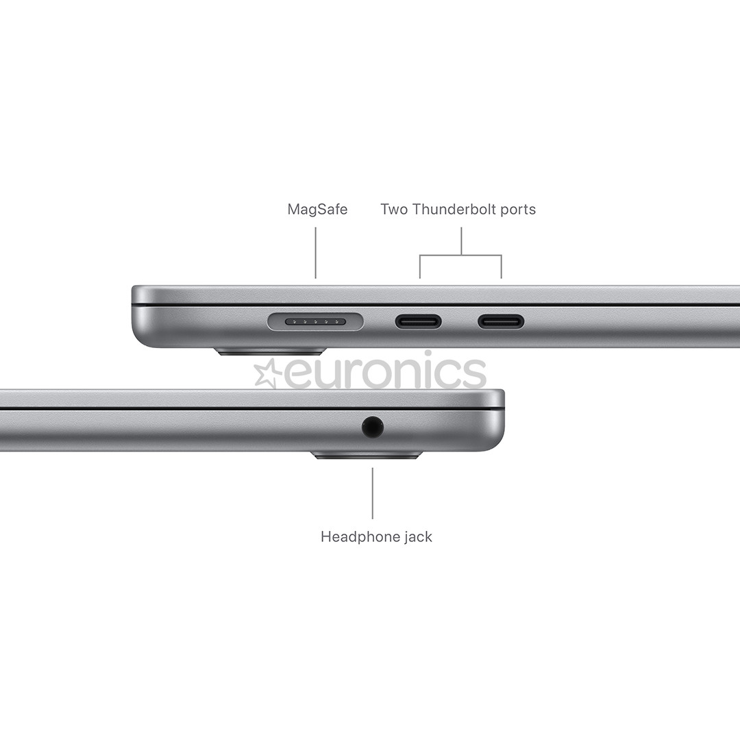 Apple MacBook Air 15'' (2024), M3 8C/10C, 8 ГБ, 512 ГБ, RUS, серый - Ноутбук