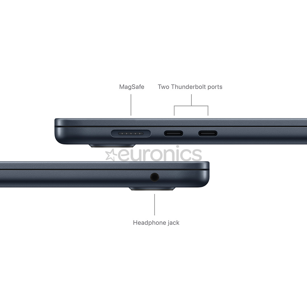 Apple MacBook Air 15'' (2024), M3 8C/10C, 8 GB, 256 GB, SWE, must - Sülearvuti