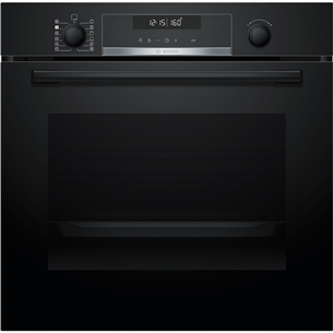 Bosch, Series 6, pyrolytic cleaning, steam function, 71 L, black - Built-in oven