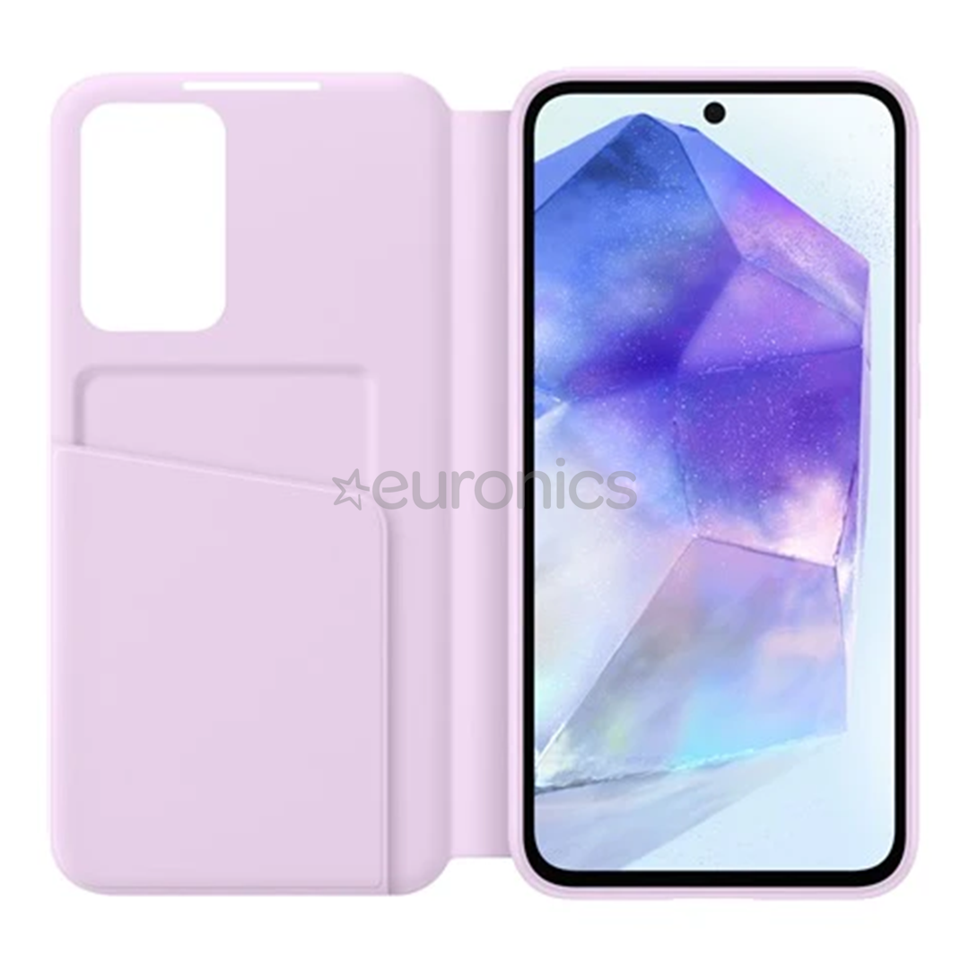 Samsung Smart View Wallet Case, Galaxy A55, сиреневый - Чехол