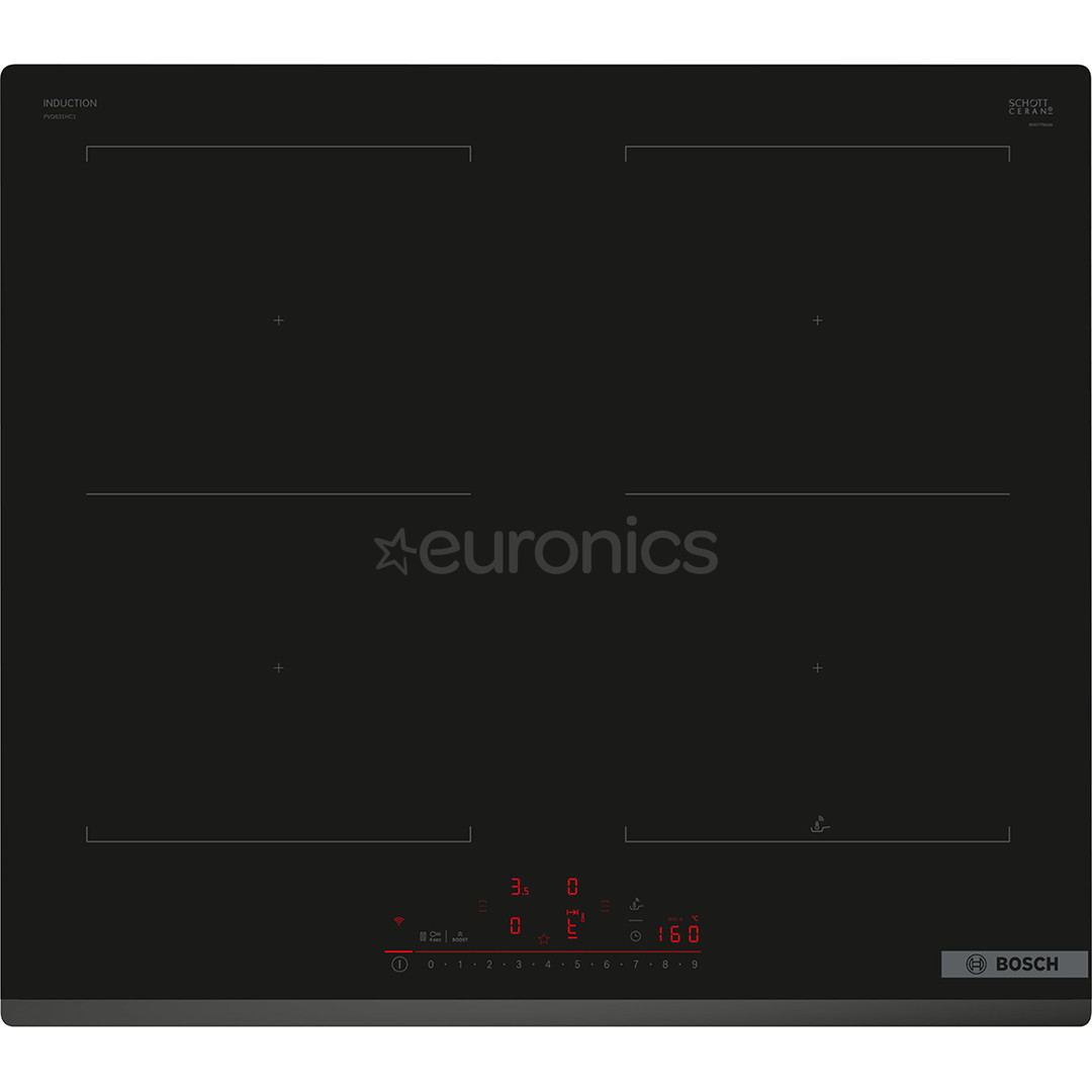 Bosch, Series 6, frameless, black - Built-in induction hob