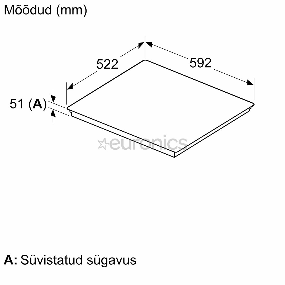 Bosch, Series 6, frameless, black - Built-in induction hob
