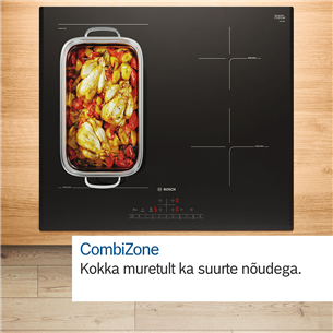 Bosch, Series 6, frameless, black - Built-in induction hob