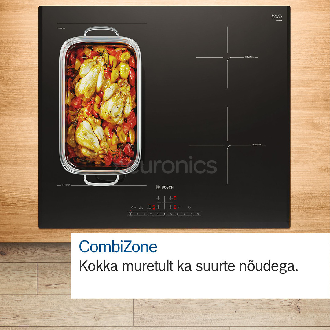 Bosch, Series 6, frameless, black - Built-in induction hob