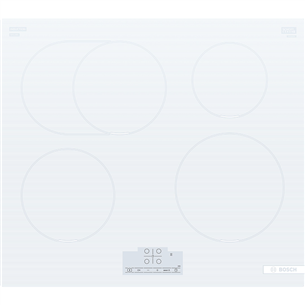 Bosch, Seeria 6, raamita, valge - Integreeritav induktsioonpliidiplaat