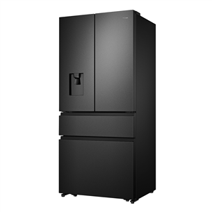 Hisense, NoFrost, 480 л, высота 182 см, черный - SBS-холодильник