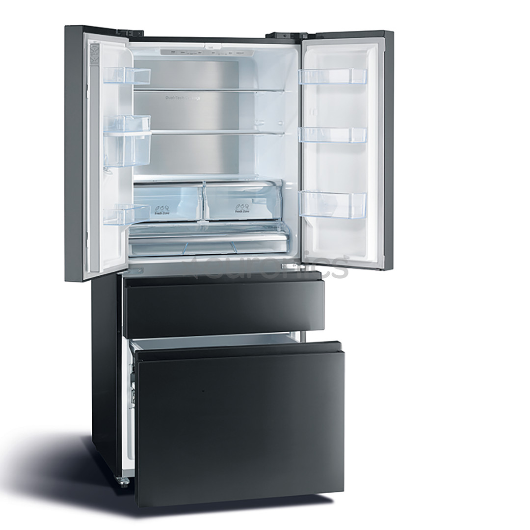 Hisense, NoFrost, 480 л, высота 182 см, черный - SBS-холодильник