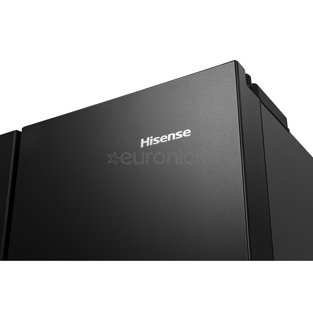 Hisense, NoFrost, 480 л, высота 182 см, черный - SBS-холодильник