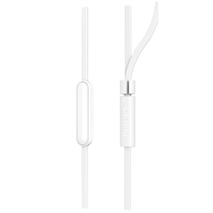 Philips TAE1105WT, 3,5 mm, valge - Juhtmega kõrvasisesed kõrvaklapid