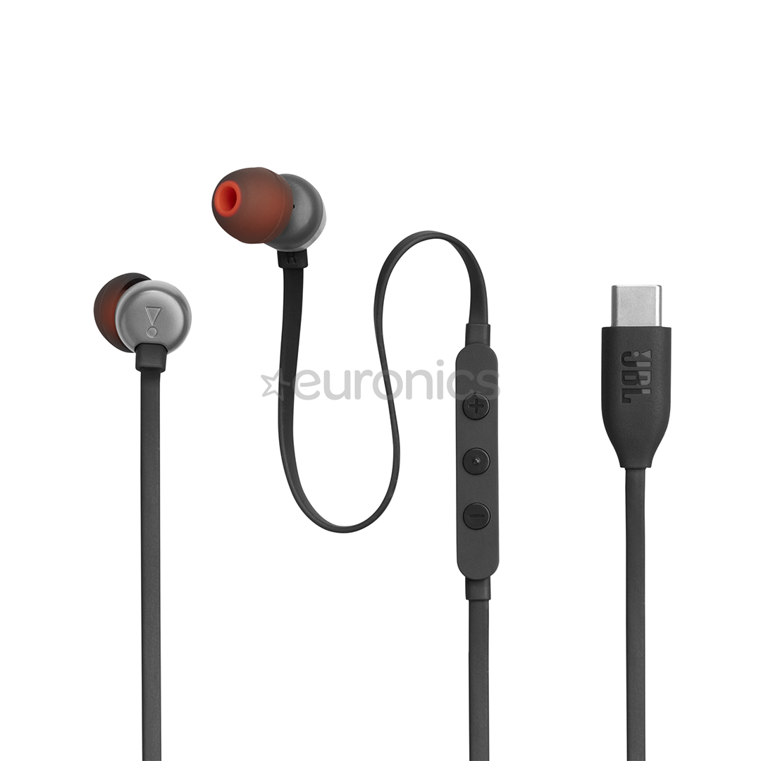 JBL Tune 310C USB-C, kõrvasisesed, must - Juhtmega kõrvaklapid