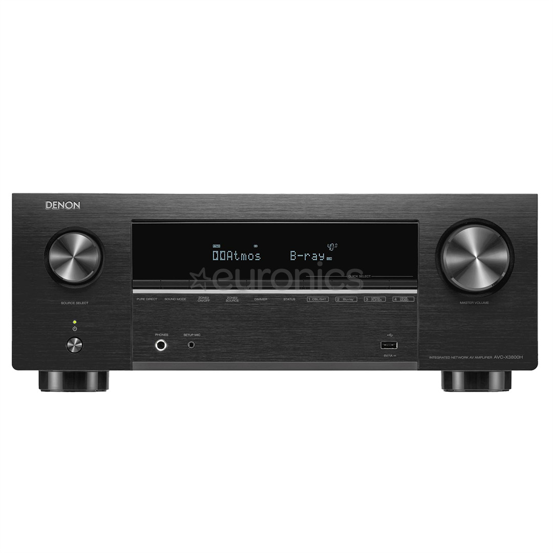 Denon AVC-X3800H, 9.4-канальный, 8K, HEOS, AirPlay 2, черный - Ресивер