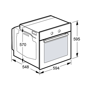 Bosch, Series 6, пиролитическая очистка, функция пара, 71 л, черный - Интегрируемый духовой шкаф