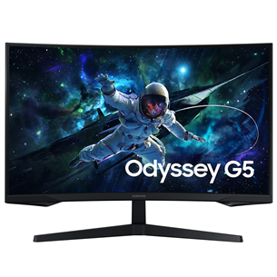 Samsung Odyssey G5 G55C, 32'', QHD, 165 Гц, LED VA, изогнутый, черный - Монитор LS32CG552EUXEN