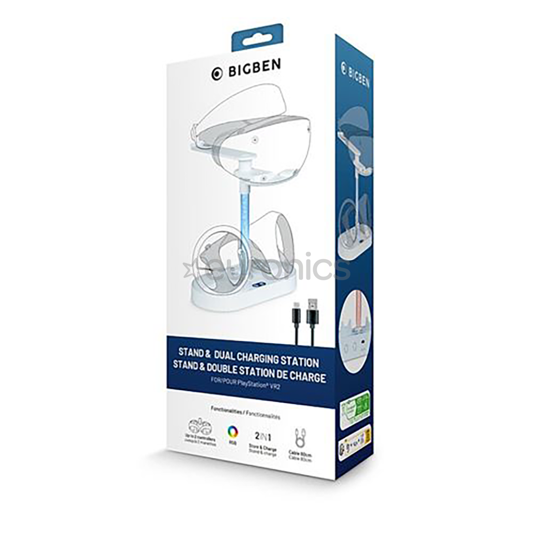 Bigben Nacon Stand & Dual Charging Station, PS VR2, белый - Подставка с зарядной станцией для гарнитуры и контроллеров