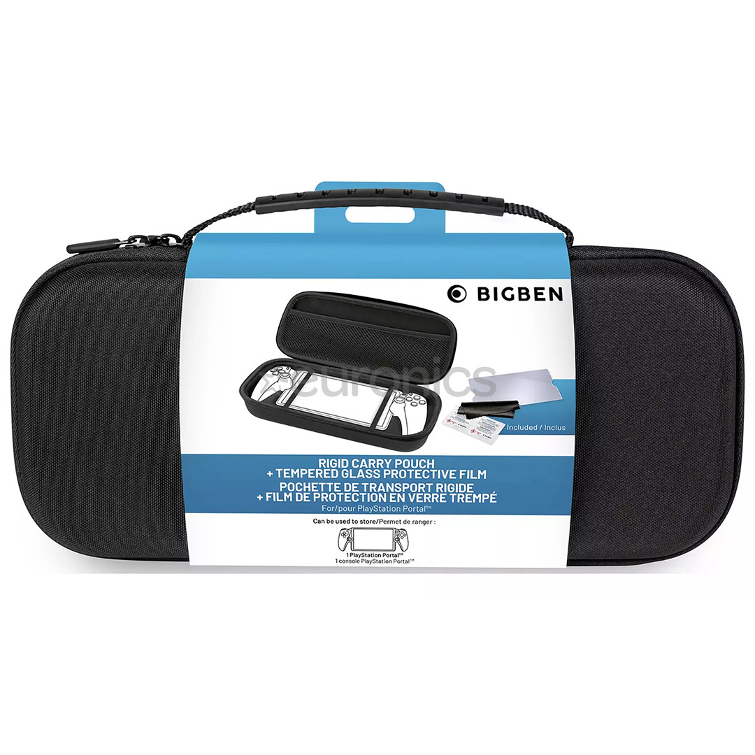 Bigben Nacon Carry Pouch + Tempered Glass, PlayStation Portal - Kott ja ekraanikaitseklaas