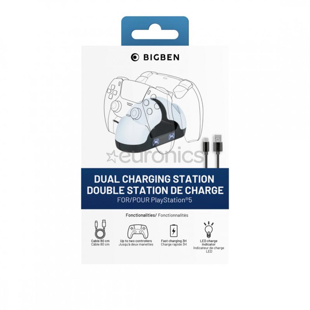 BigBen Nacon Dual Charging Station, PlayStation 5, white - Controller charging station